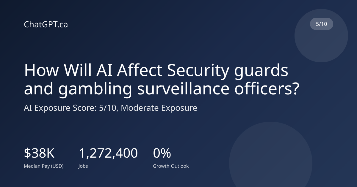How Will AI Affect Security guards and gambling surveillance officers?